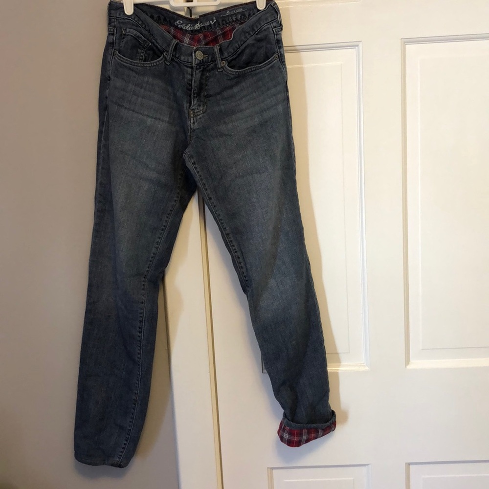 Eddie Bauer flannel lined jeans